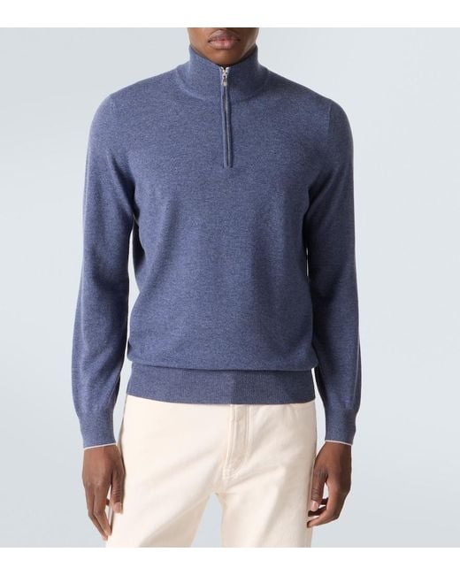 Pullover di Brunello Cucinelli in Blue da Uomo
