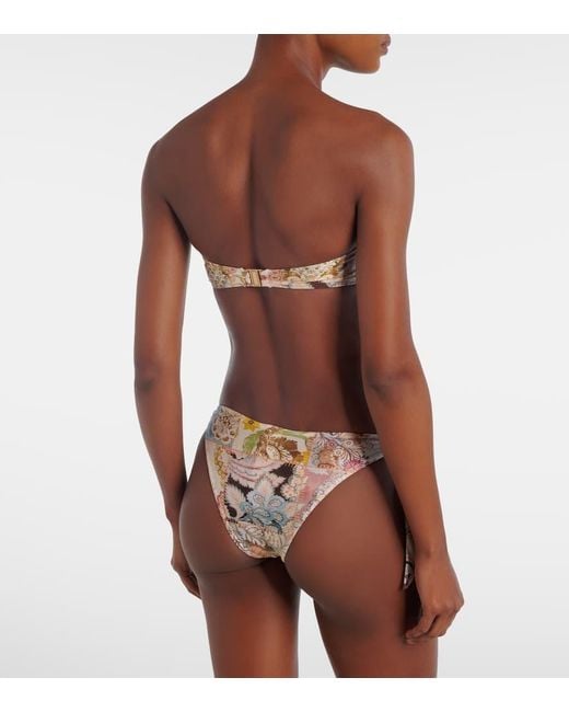 Zimmermann Natural Bedrucktes Bikini-Oberteil Daylight