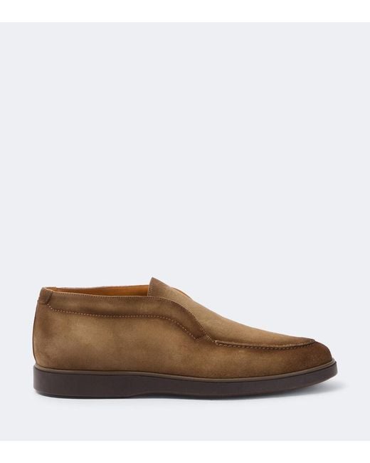 Magnanni Shoes Brown Loda Suede Slip-On Shoes for men