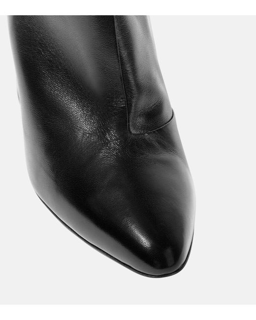 Etro Black Perforated Leather Ankle Boots