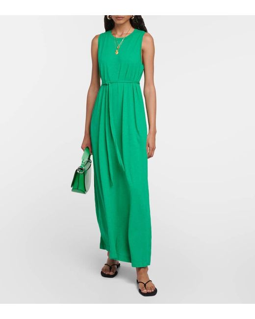 Velvet Green Maxikleid Edith Aus Baumwolle