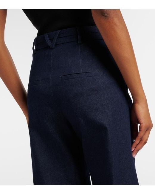 Veronica Beard Blue Crue Wide-Leg Jeans