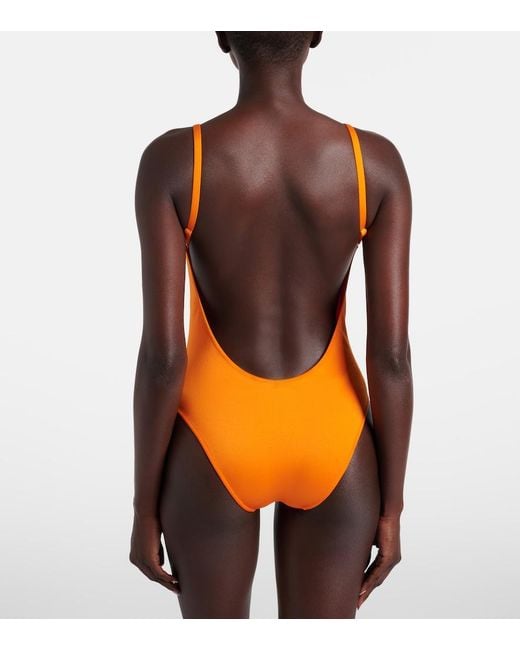 Dolce & Gabbana Orange Dg Swimsuit