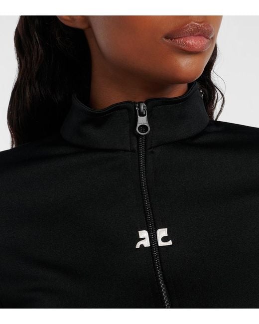 Courreges Black Interlock Jersey Track Jacket