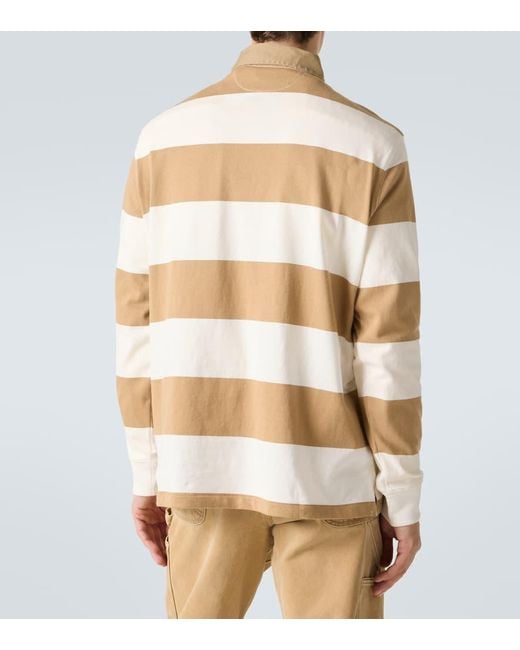 Polo Ralph Lauren Metallic Striped Cotton Polo Shirt for men