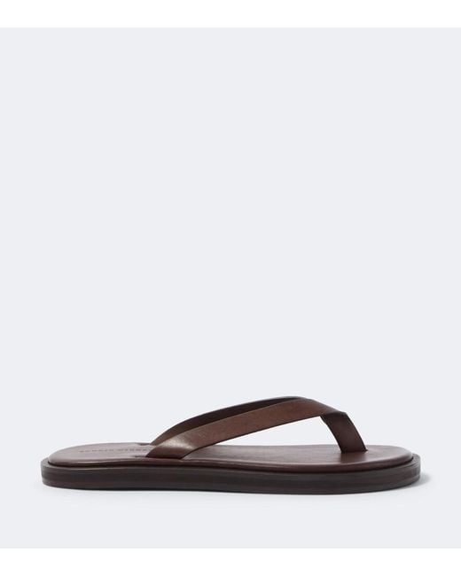Studio Nicholson Brown Leather Thong Sandals for men