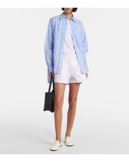 Wardrobe NYC White Cotton-Blend Shorts