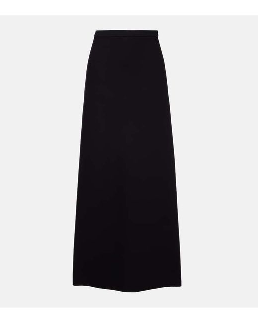 Max Mara Vernice Jersey Maxi Skirt in Black | Lyst