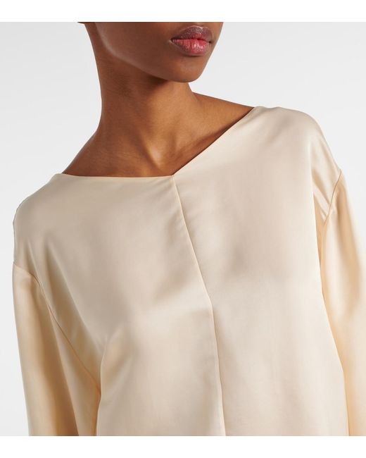 Khaite Natural Durion Satin Top