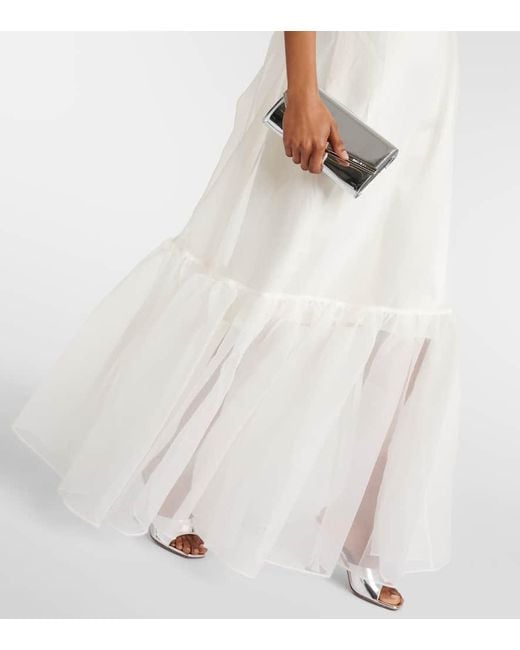 Staud White Maxikleid