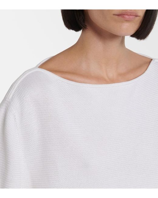 Jersey Dora Baltea De Seda Y Algodon Loro Piana de color White
