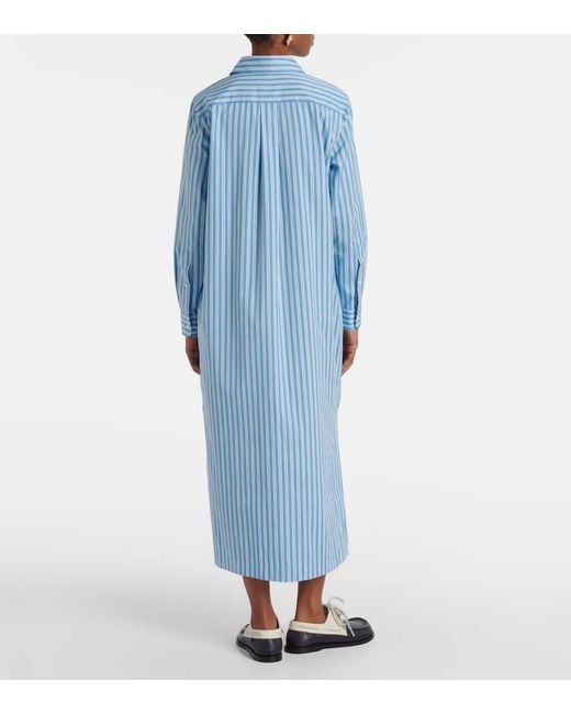 Polo Ralph Lauren Blue Cotton Shirt Dress