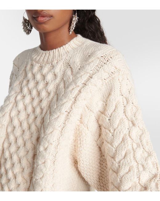 Isabel Marant Natural Jake Cable-knit Sweater