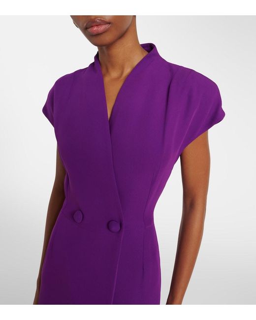 Valentino Purple Cady Couture Midi Dress
