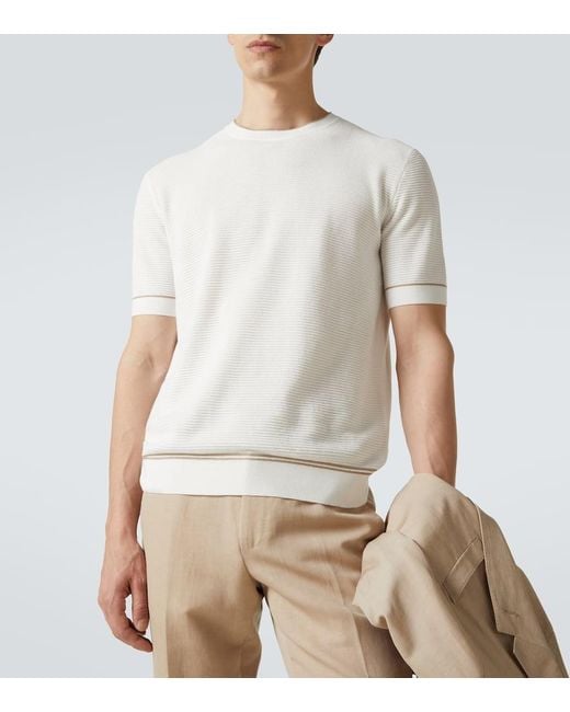 Camiseta De Algodon Zegna de hombre de color White