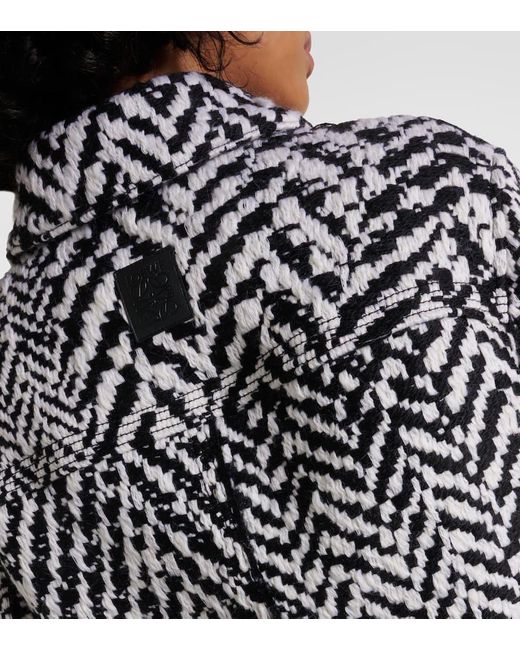 Chaqueta de lana en jacquard de espiga Loewe de color Black