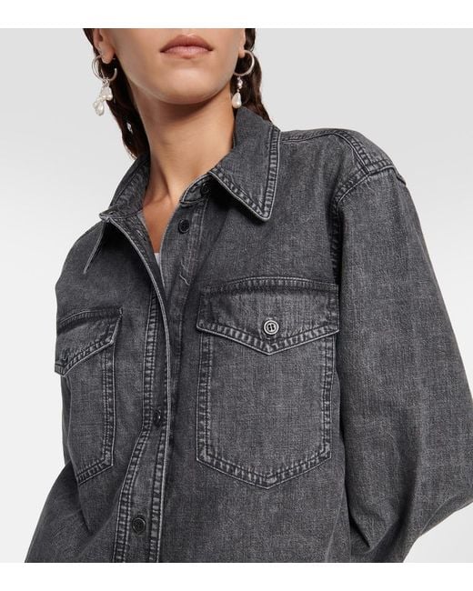 Isabel Marant Blue Danis Cotton Denim Shirt