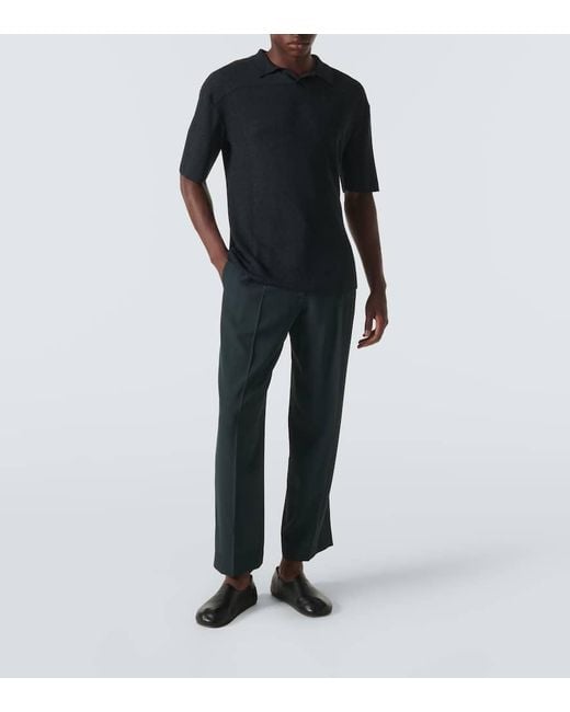 Polo Reggie En Lin Melange The Row pour homme en coloris Black