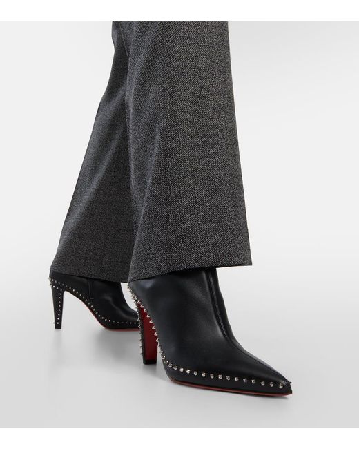 Christian Louboutin Black Ankle Boots Vidura Aus Leder