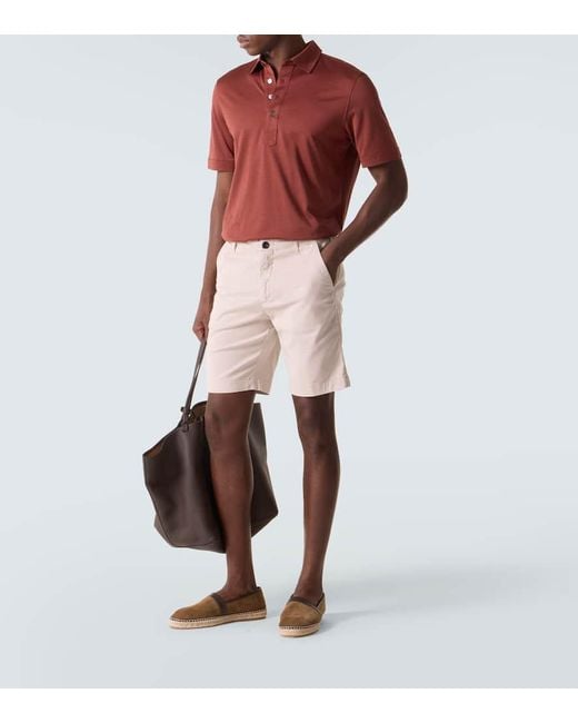 Vilebrequin White Gabardine Bermuda Shorts for men