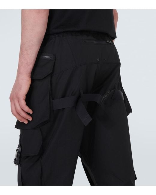 Junya Watanabe Black Cotton-Blend Gabardine Cargo Pants for men