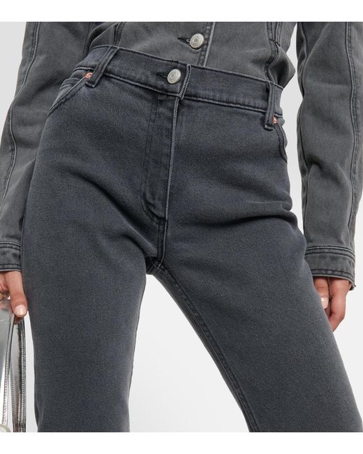 Magda Butrym Blue Flared Slim Jeans