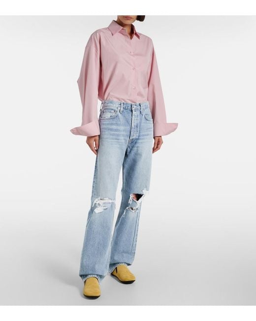 Agolde Blue Kelly High-Rise Straight Jeans
