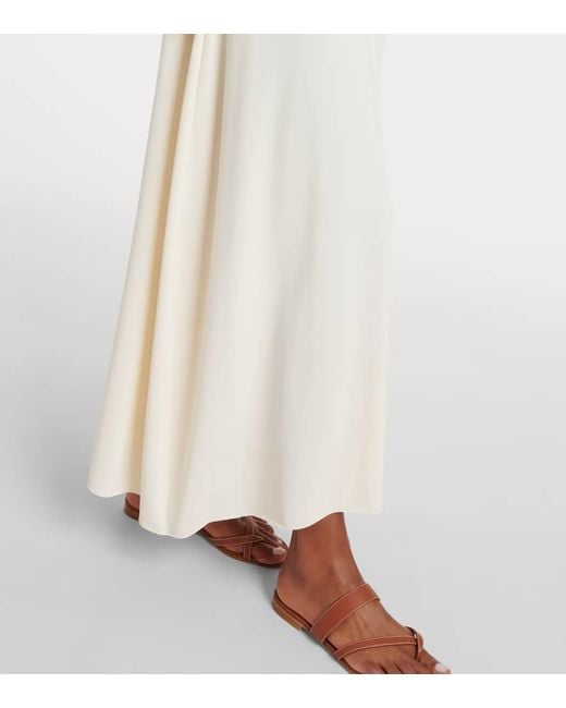 Eres White Oda Strapless Crepe Jersey Maxi Dress