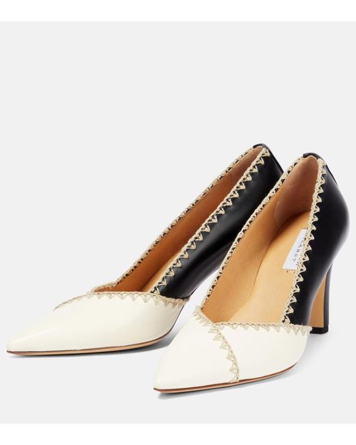 Gabriela Hearst White Aster Leather Pumps