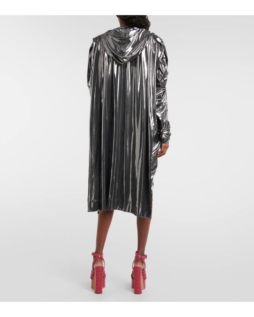 Vivienne Westwood Gray Draped Lame Midi Dress