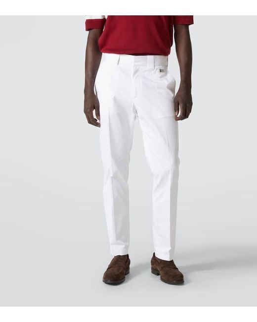 Pantaloni Regular di Dolce & Gabbana in White da Uomo