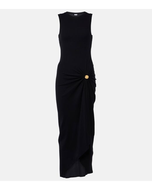 Loewe Black Luxury Pebble Dress In Cotton