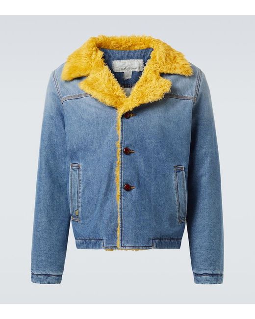 Giacca Di Jeans Con Shearling Sintetico di ERL in Blue da Uomo