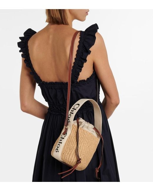 Chloé Metallic Chloe X Mifuko Woody Small Basket Tote