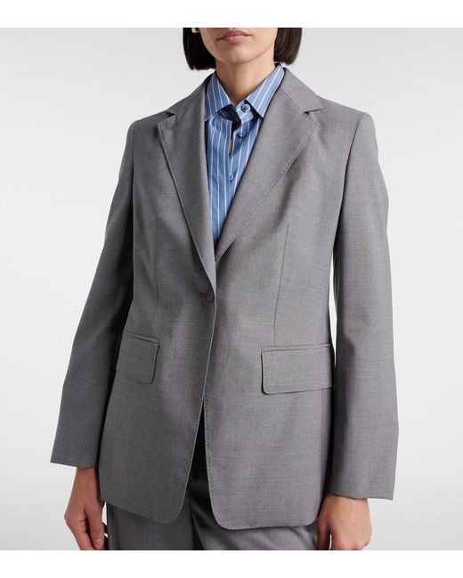 Max Mara Gray Circense Virgin Wool Blazer