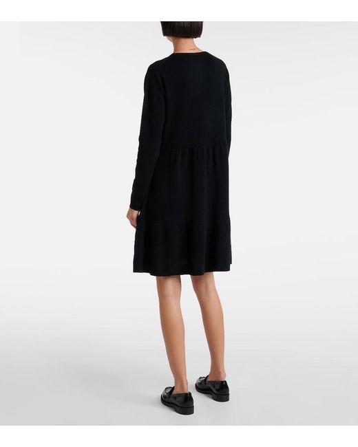 Jardin Des Orangers Black Allude Wool And Cashmere Minidress