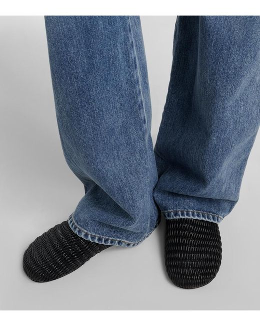 J.W. Anderson Black Babouche Woven Leather Loafers