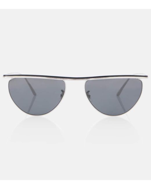 Khaite Gray X Oliver Peoples Flat-Top Sunglasses