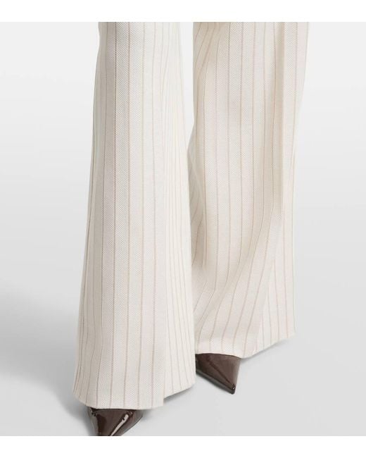 Max Mara White Weite Hose Osso Aus Baumwolle