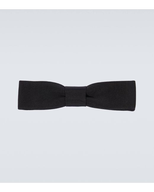 Saint Laurent Black Faille Bow Tie for men