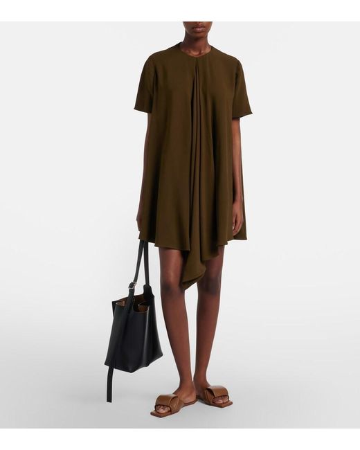 Loewe Brown Origami Leather Slides