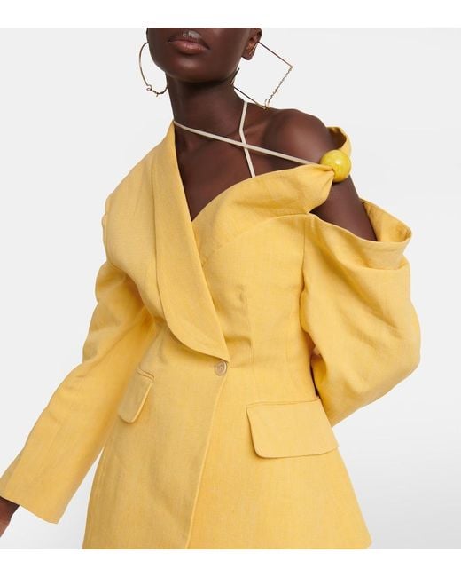 Jacquemus Yellow La Veste Baska Jacket