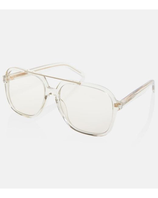 Saint Laurent Natural Sl 545 Aviator Sunglasses