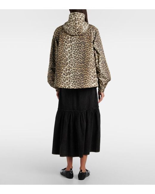 Ganni Yellow Leopard-Print Jacket