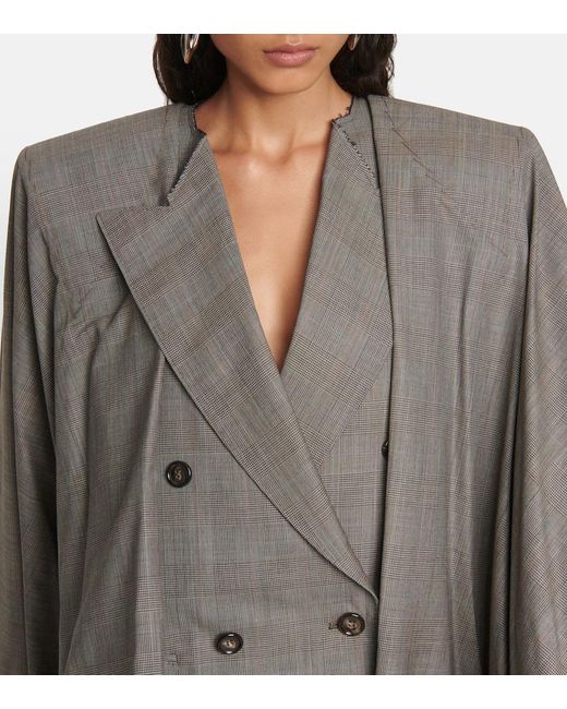 Junya Watanabe Gray Blazer Wool Minidress