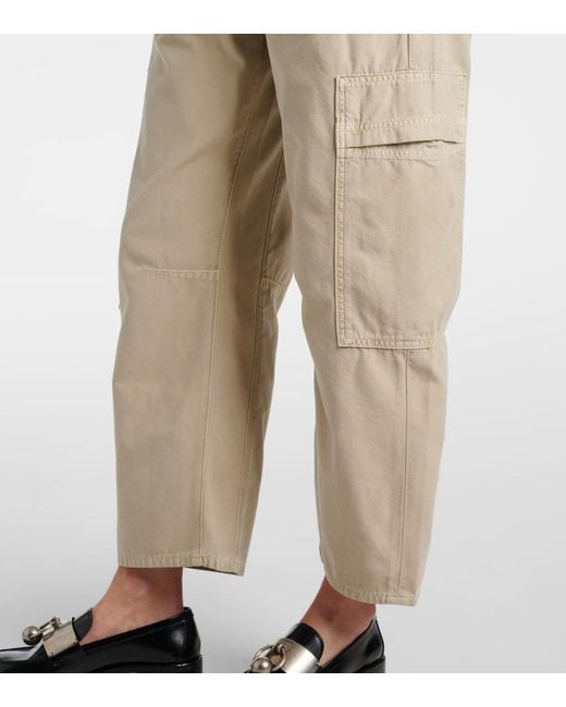 Citizens of Humanity Natural Marcelle Mid-Rise Cotton Twill Cargo Pants