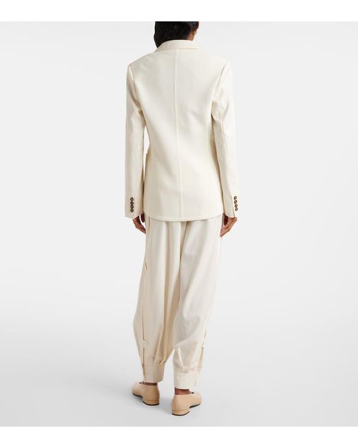 Blazer De Algodon Max Mara de color Natural