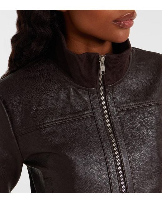 Frankie Shop Black Bomberjacke Tobias Aus Leder