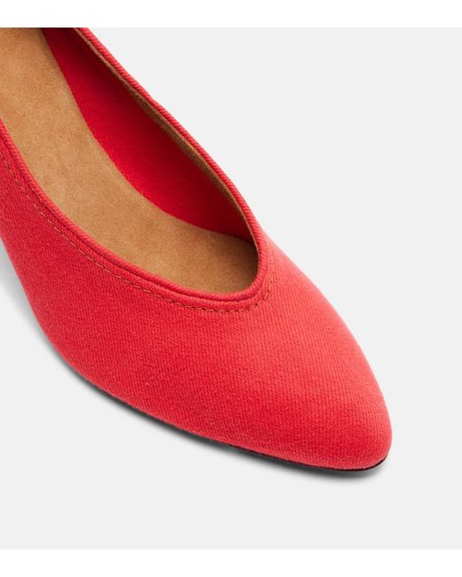 Versace Red Tina Denim Pumps