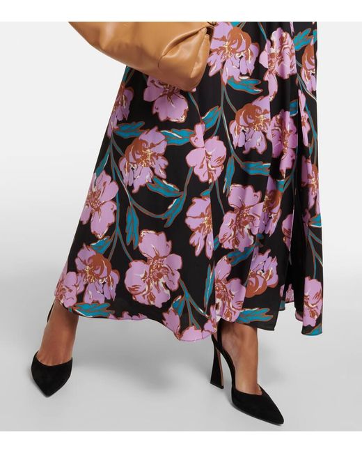 Vestido Largo Edie Floral Diane von Furstenberg de color White